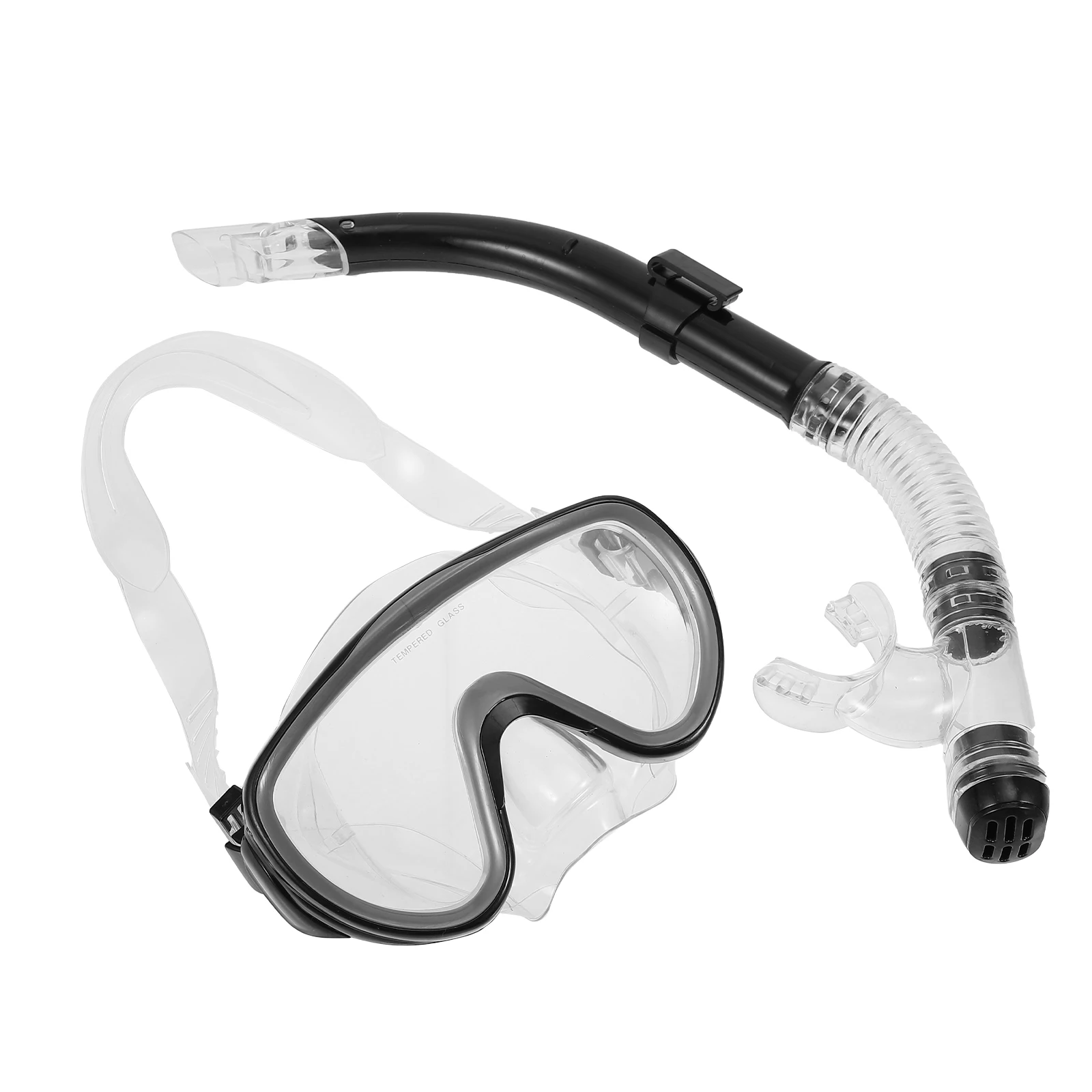 

1Set Snorkel Mask Set Snorkeling Equipment Silicone Watertight Sealing Tempered Glass Wide View Anti Fog Professional
