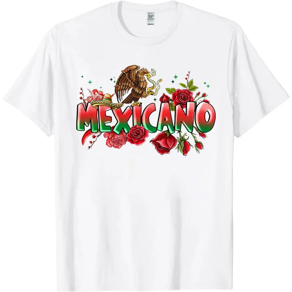 Mexican Independence Day Graphic T Shirts for Men Mexico Eagle Mexico Viva Mexico High Quality Cotton Unisex TShirt Men Clothing