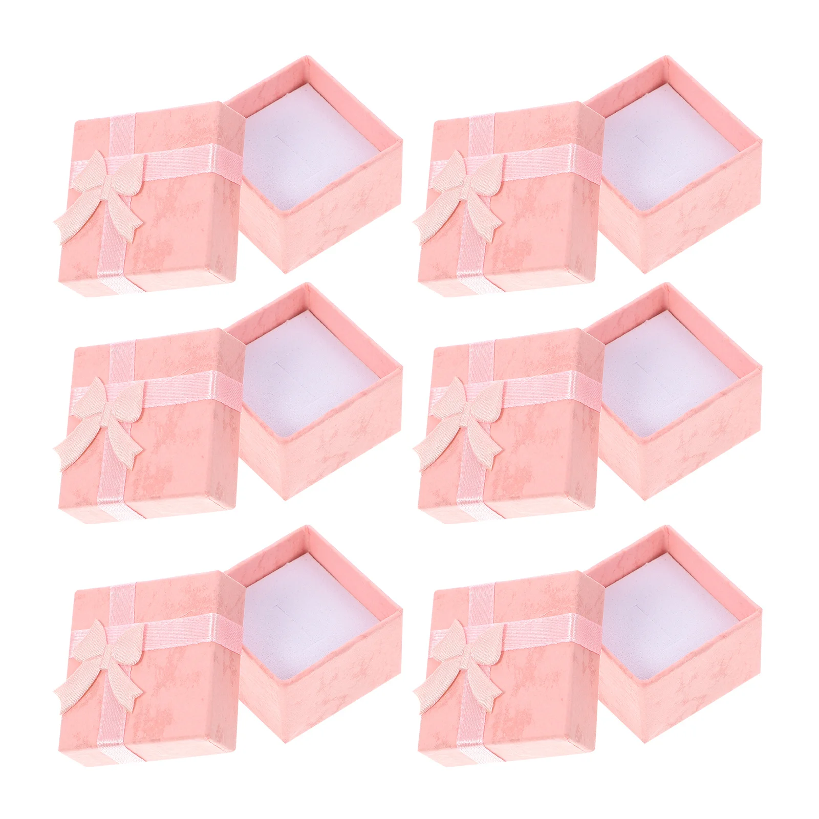 16 قطعة مجوهرات للنساء Bowknot حلقة حالة القرط التخزين المنظم الزفاف عيد الحب خاتم صندوق للنساء هدية السماء الزرقاء