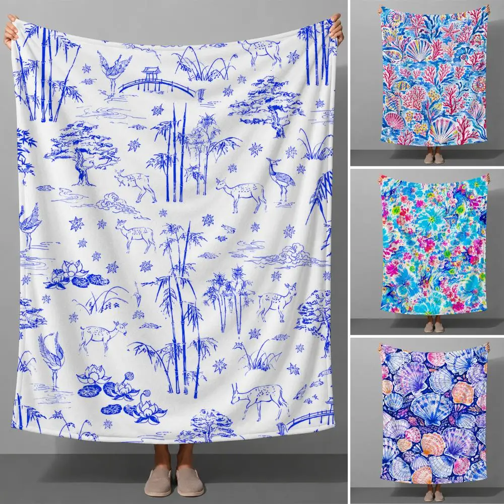 Fashion T-Ted Baker British Designer Throw Soft Flannel Throw Blanket for Couch Bed Sofa Warm Cozy Lightweight All Season