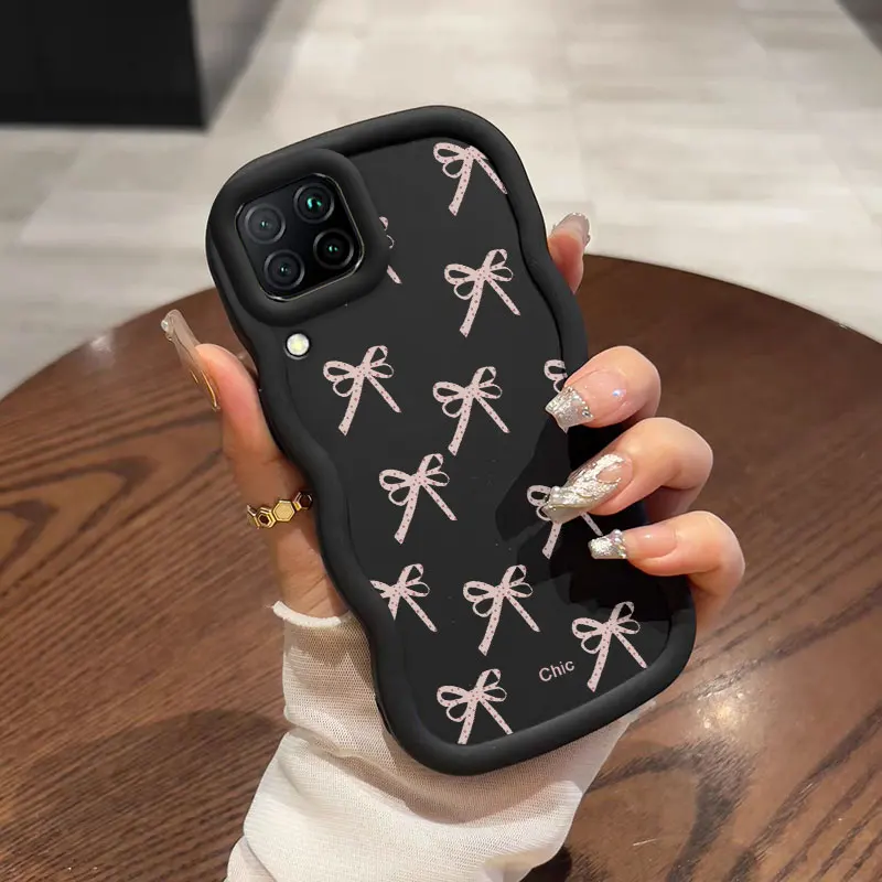 Fashion Polka dot bow Flexible Design Anti-Fingerprint Protection Made For Samsung A12 Ideal For Samsung A M S F 32 55 25 22 34