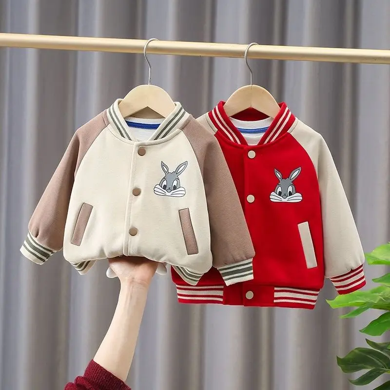 Baby Coat Spring and Autumn 2024 New Boys and Girls\' Casual Jacket Children\'s Fashionable Baseball Fashion