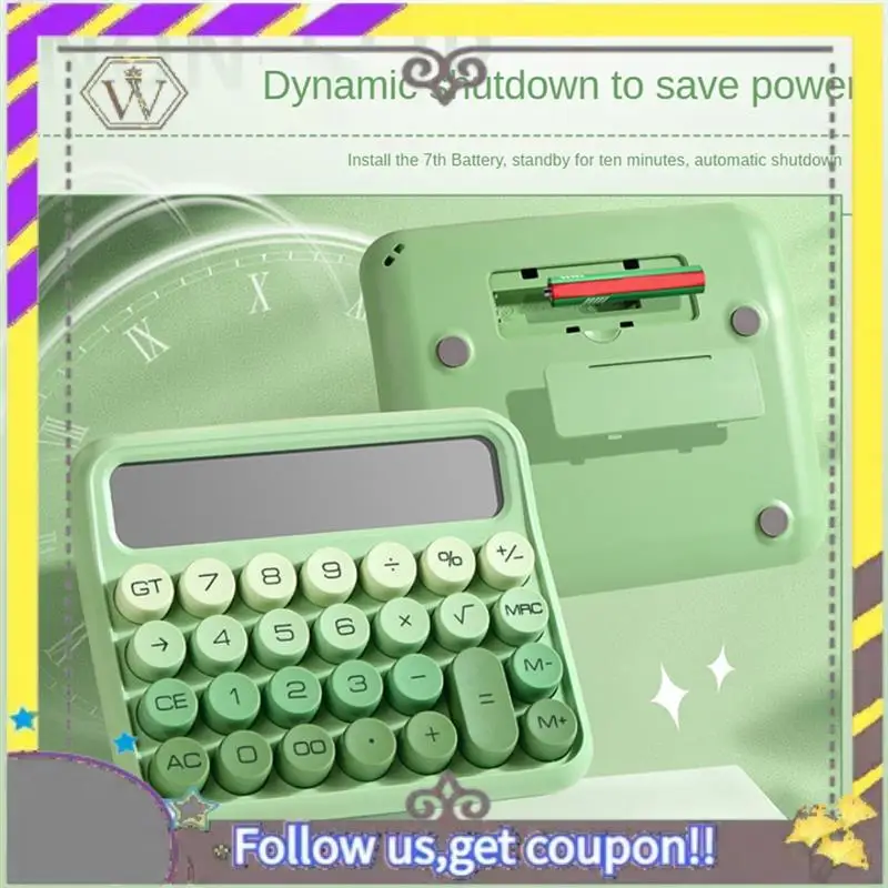 New Desktop 12 Digit Cute Calculator, Mechanical Switch Design, Large LCD Display Big Button Calculator