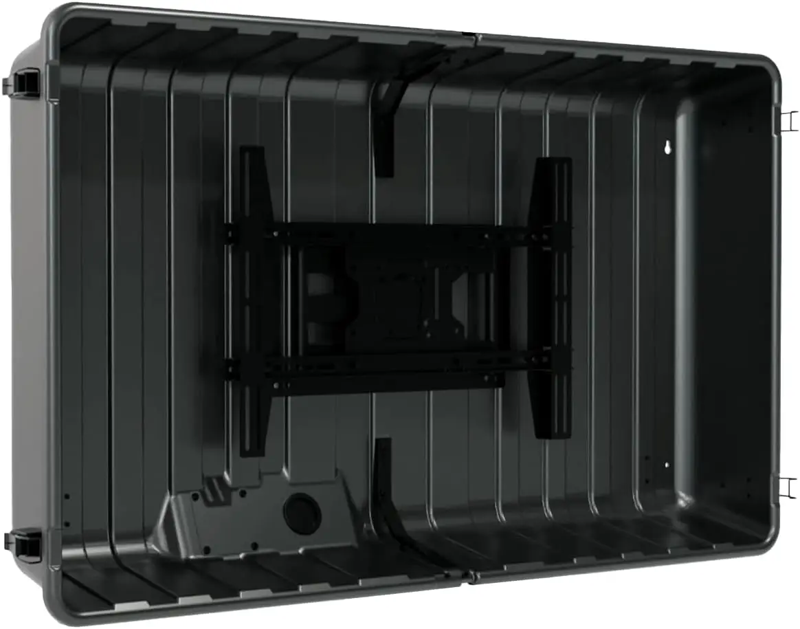 

Outdoor TV Hard Cover Weatherproof Protection for Television - Mounts on The Wall -TV Wall Mounting Bracket (45-55 inch), Black