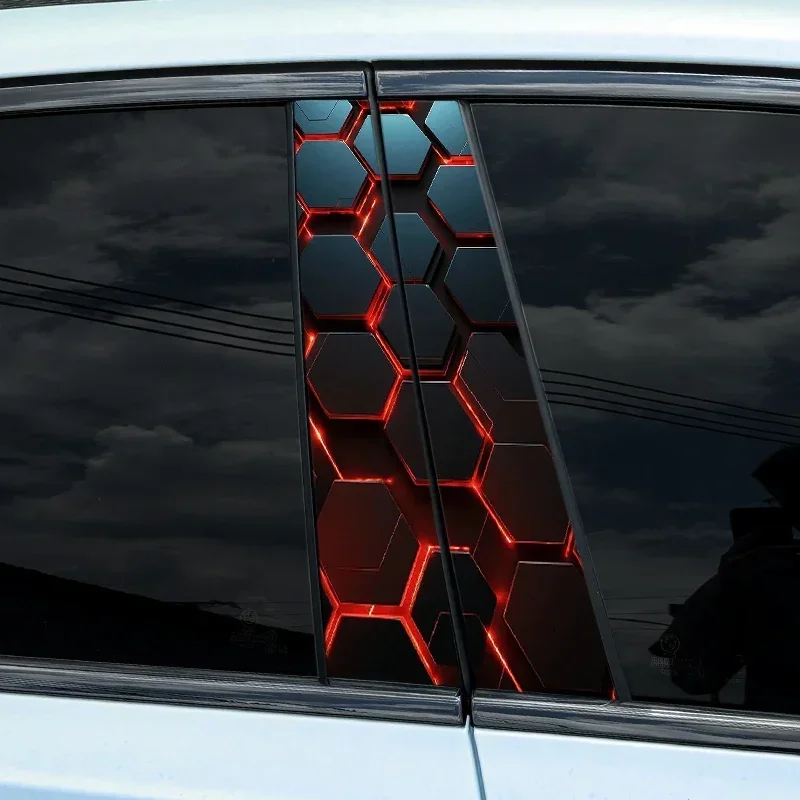 Car Pillar Sticker Universal DIY Personalised Modelling Decorative Protective Film Anti-scratch Exterior Accessories Stickers