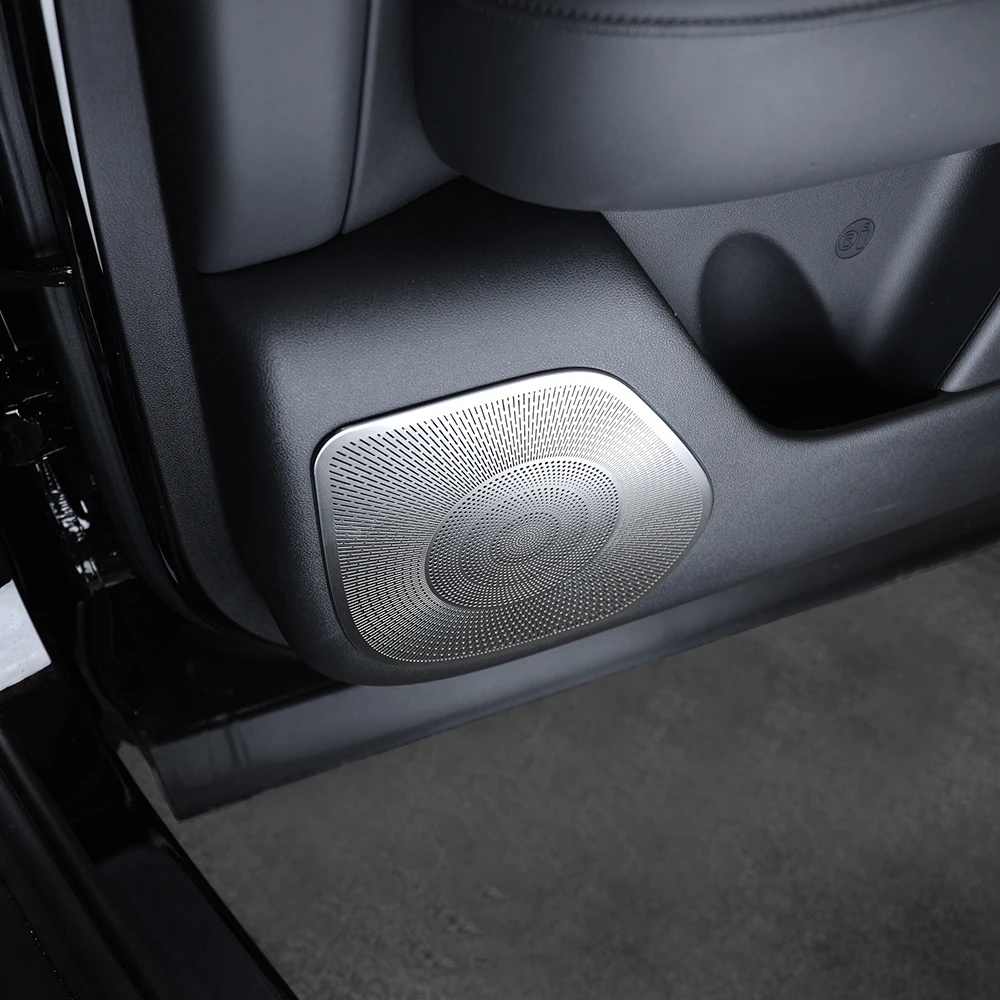 Für Hyundai Palisade LX3 2025 2026 Silber Edelstahl Tür Lautsprecher Horn Abdeckung Kratzfest Helle Maske Trim LHD/RHD