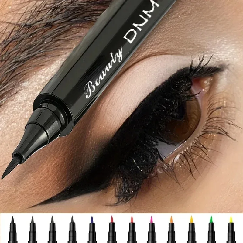 12 色マットカラフルなアイライナーペンシル持続防水液体アイライナーペン非汚れ高着色目魅力的なメイクアップ