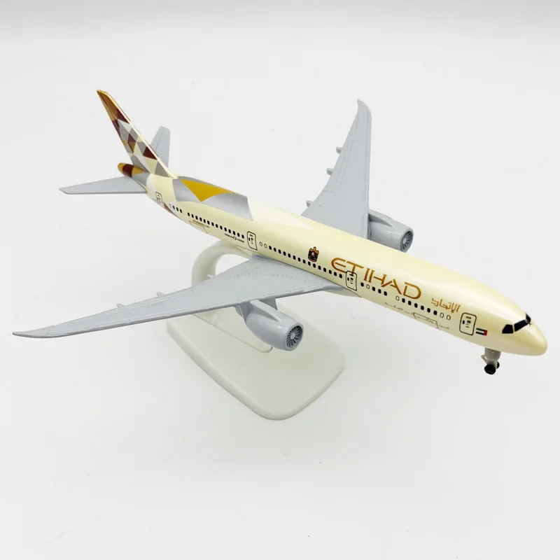 New 1/300 Scale 20cm Etihad B787 Diecast Metal Airplane Model Kit 787 Models Display Collectible for Aviation Enthusiast Gift