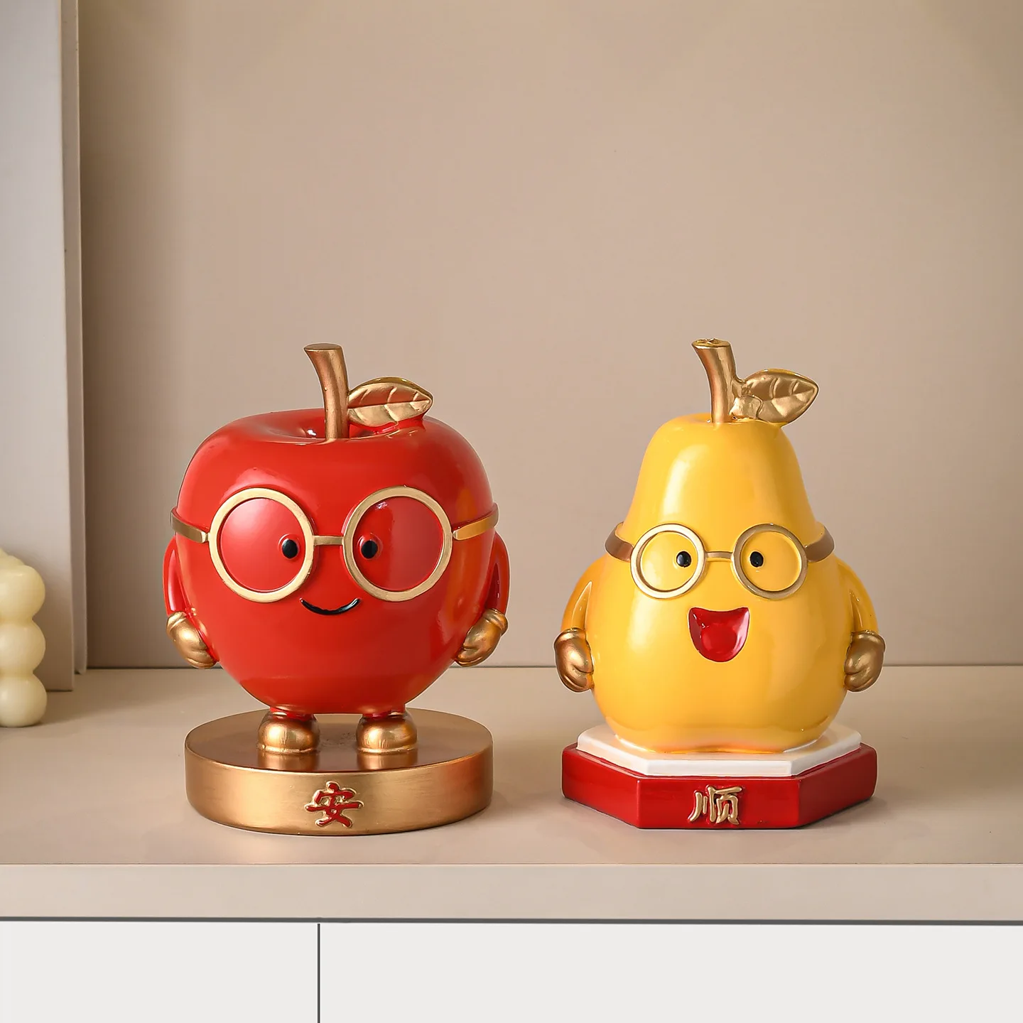 Safe Smooth Red Yellow Ornament High End Living Room Office Housewarming Birthday Gift