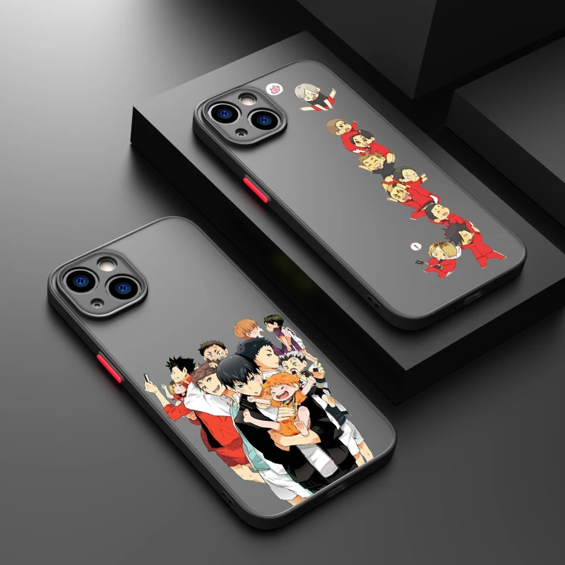 Haikyu Shoyo Hinata Comics Phone Case For Apple iPhone 15 14 13 12 11 XS Mini Pro Max 8 XR X Matte Frosted Translucent