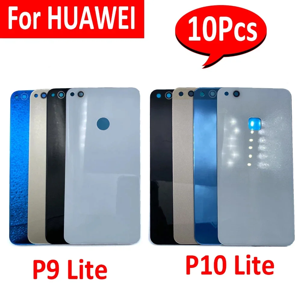 

10Pcs，NEW Battery Back Cover Rear Door Panel For Huawei P9 Lite / P10 Lite Battery Housing Case With Adhesive Replacement