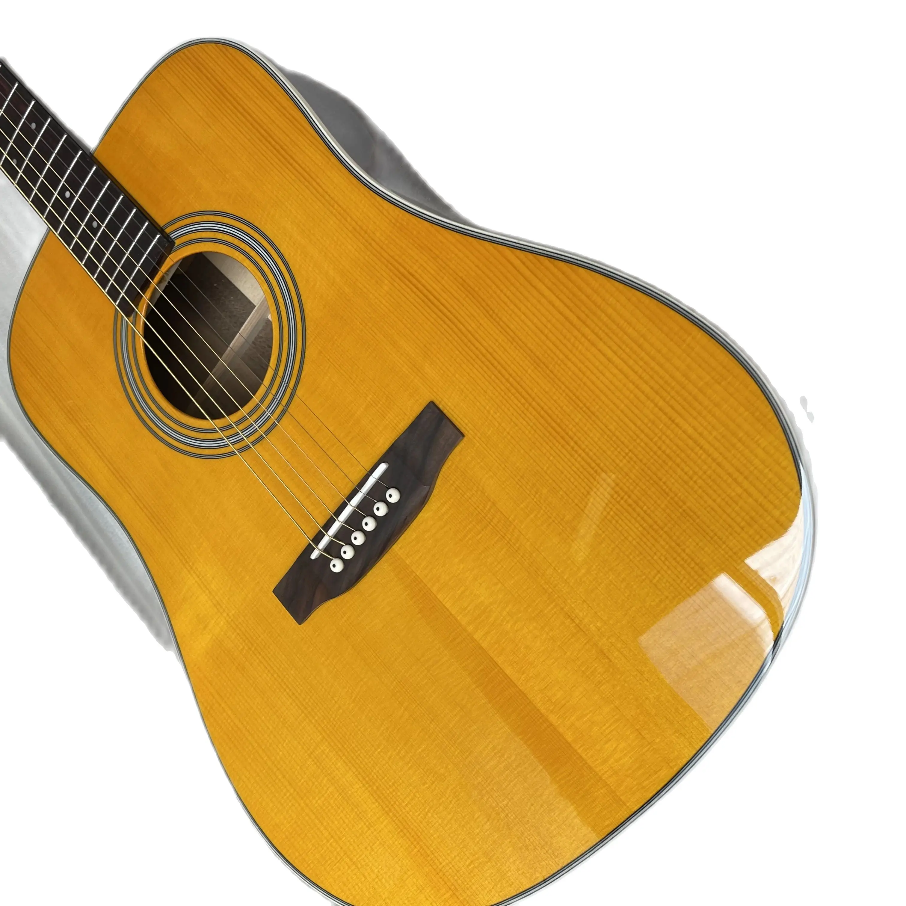 New Arrival 41# Acoustic Guitar D28 Model Solid Wood In Yellow 240616