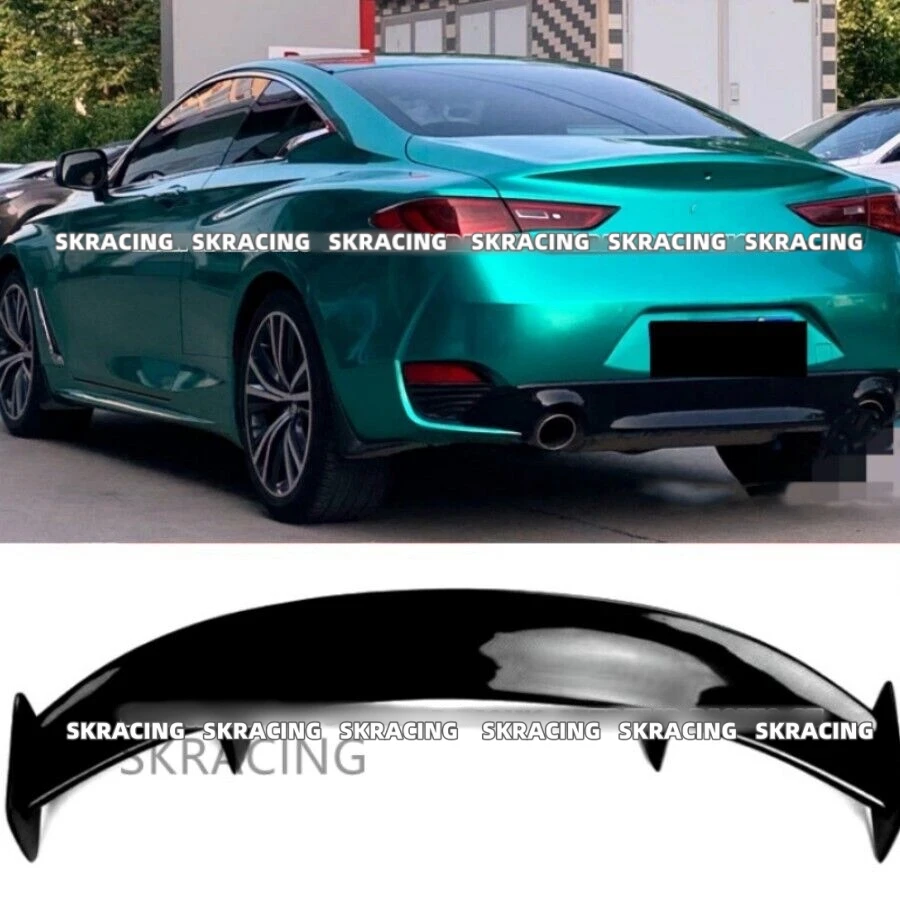 Spoiler Wing Fits For 2017-2021 Infiniti Q60 High Kick Duckbill Glossy Black Rear Ttunk Spoilers Wings Car Exterior Accessories