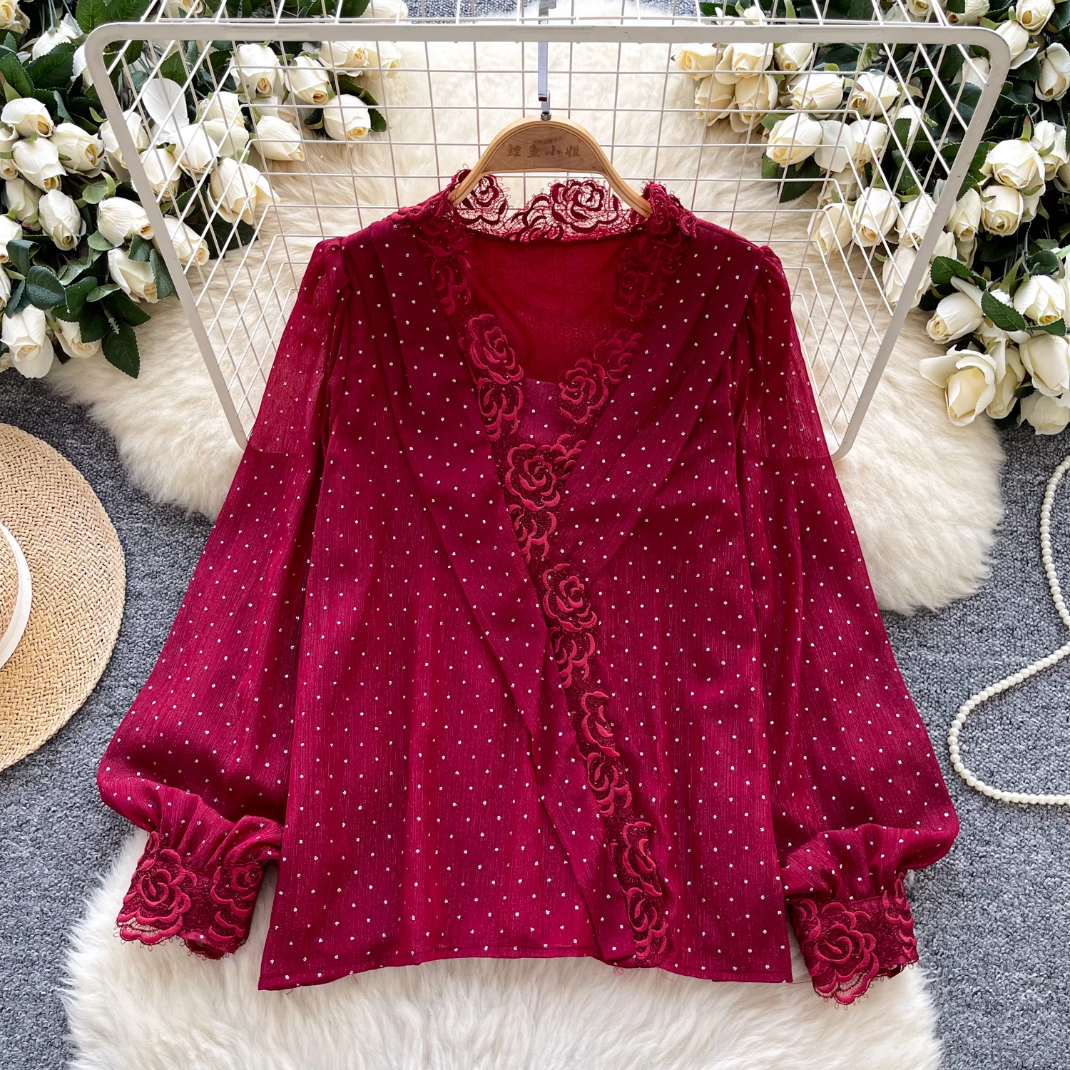 

Y2k Goth Spice Girl T-shirt Polka dot lace Shirt print Female Summer Slim Tops hotsweet women clothing