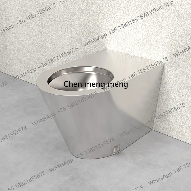 Stainless steel wall row toilet, smooth and easy to clean prison dormitory bathroom 304 stainless steel toilet