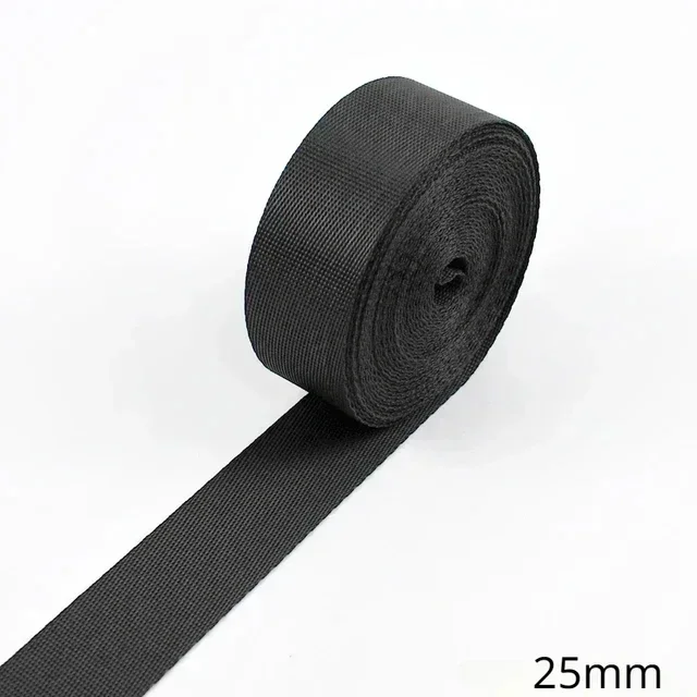 5M 10-100mm Schwarz Nylon Gurtband Rucksack Gurt Haustier Kragen Sicherheitsgurt Band Band DIY Tasche Kleidung Nähen Zubehör