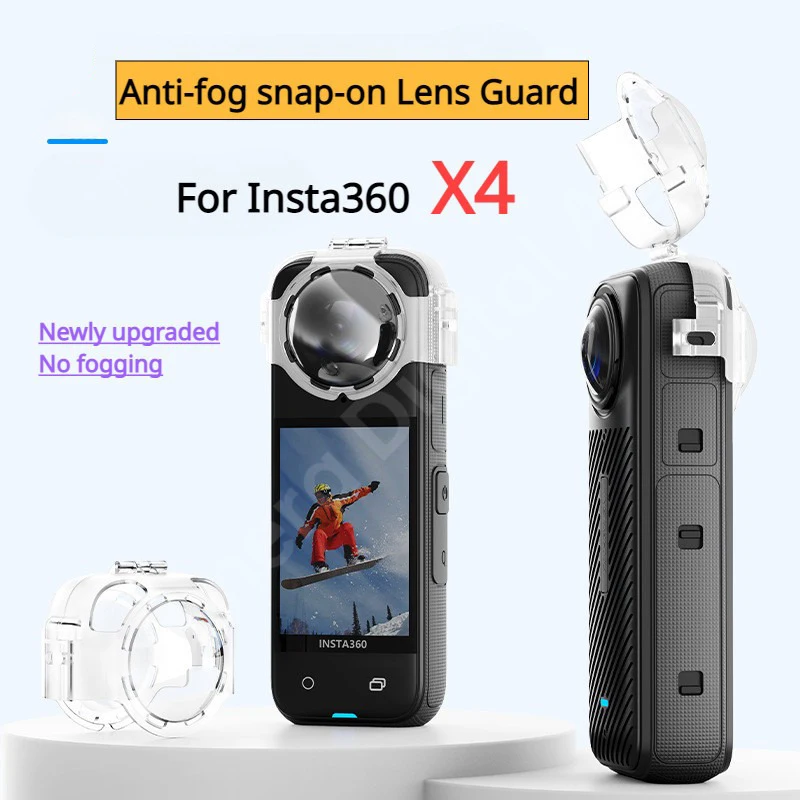 

Anti-fog Snap-on Lens Guard For Insta360 X4 Transparent Lens Cover Protective Cap For Insta 360 X4 Panorama Camera Accessories