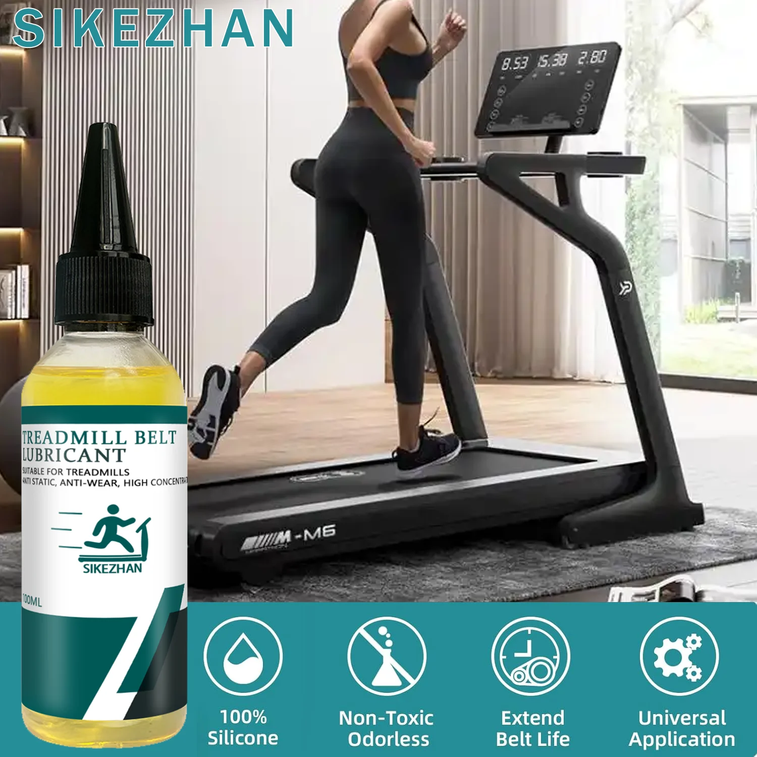 Huile lubrifiante pour tapis roulant – Lubrifiant pour tapis roulants domestiques et commerciaux, réduit la friction, prolonge la courroie et la durée de vie du moteur