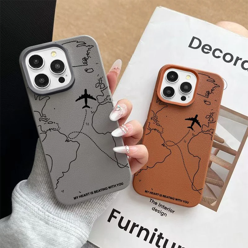 Case For Samsung Galaxy A16 A15 A14 A13 A54 A53 A52 A36 A35 A34 A33 A32 A26 A25 A24 A07 A06 A05 Airplane Line Print Soft Cover