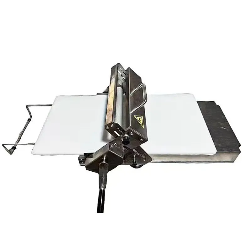Manual Dough Sheeter Machine Stainless Steel Hand‑crank Dough Roller For Pizza Pastry Croissant Bakery Use