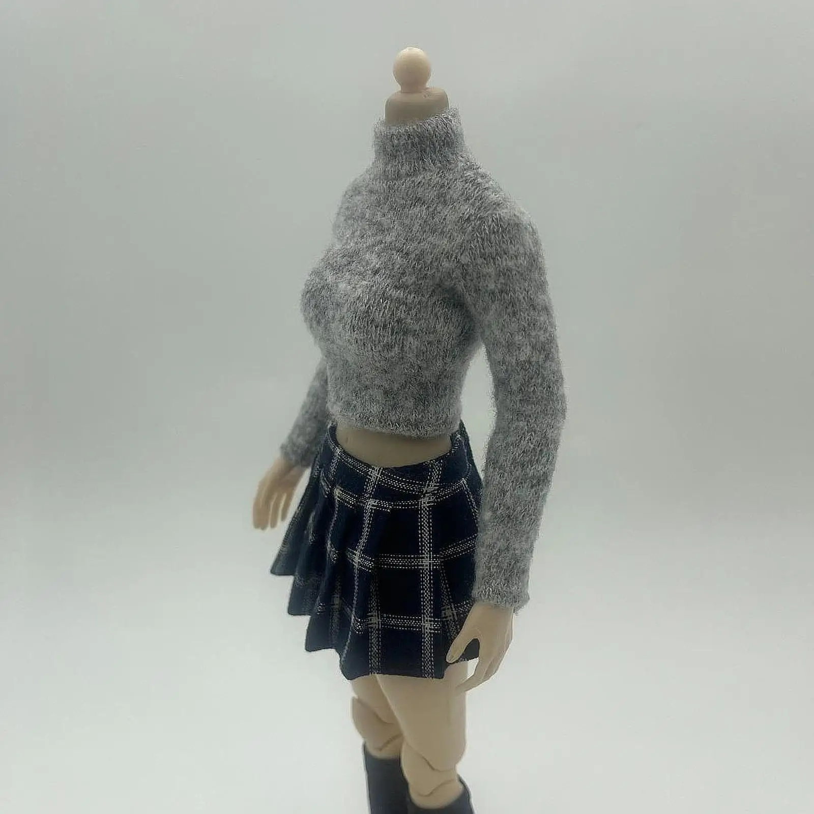 

1/6 Long Sleeve Top and Skirt Doll Clothes Retro Fashion Casual Accessories