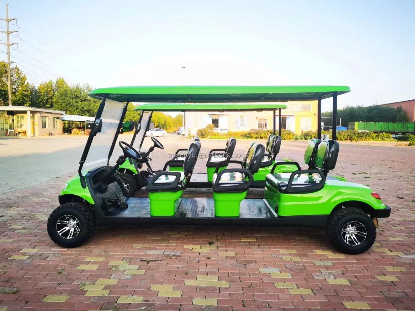 Carrito de golf eléctrico de 6 plazas, accesorio para club, Playa