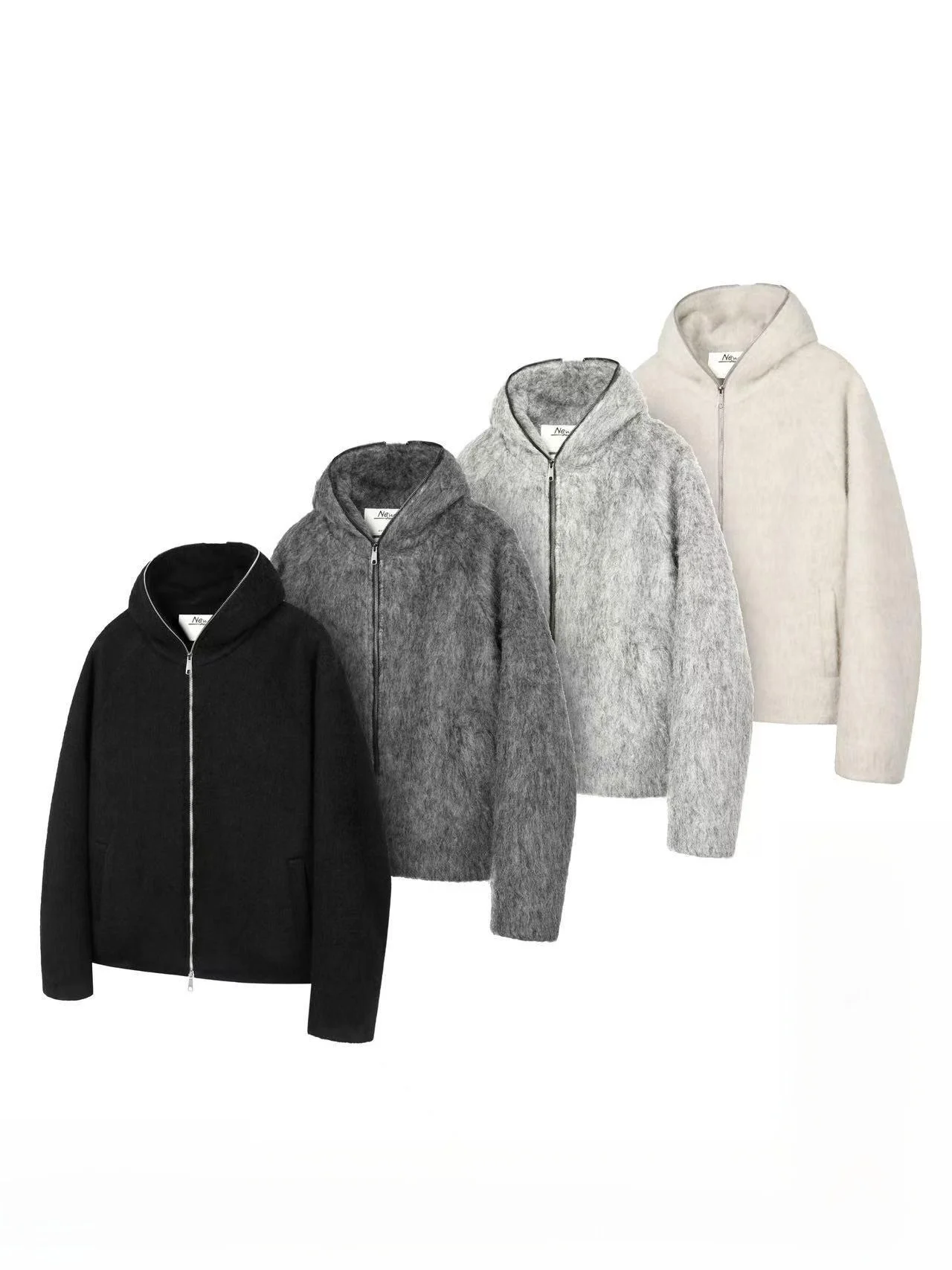 

New Decay 23FW Wool Blend Full Zip Hooded Camere Sweater Jaet Aosphere Sensation Autumn Winter Outerwear ex Long Sl...