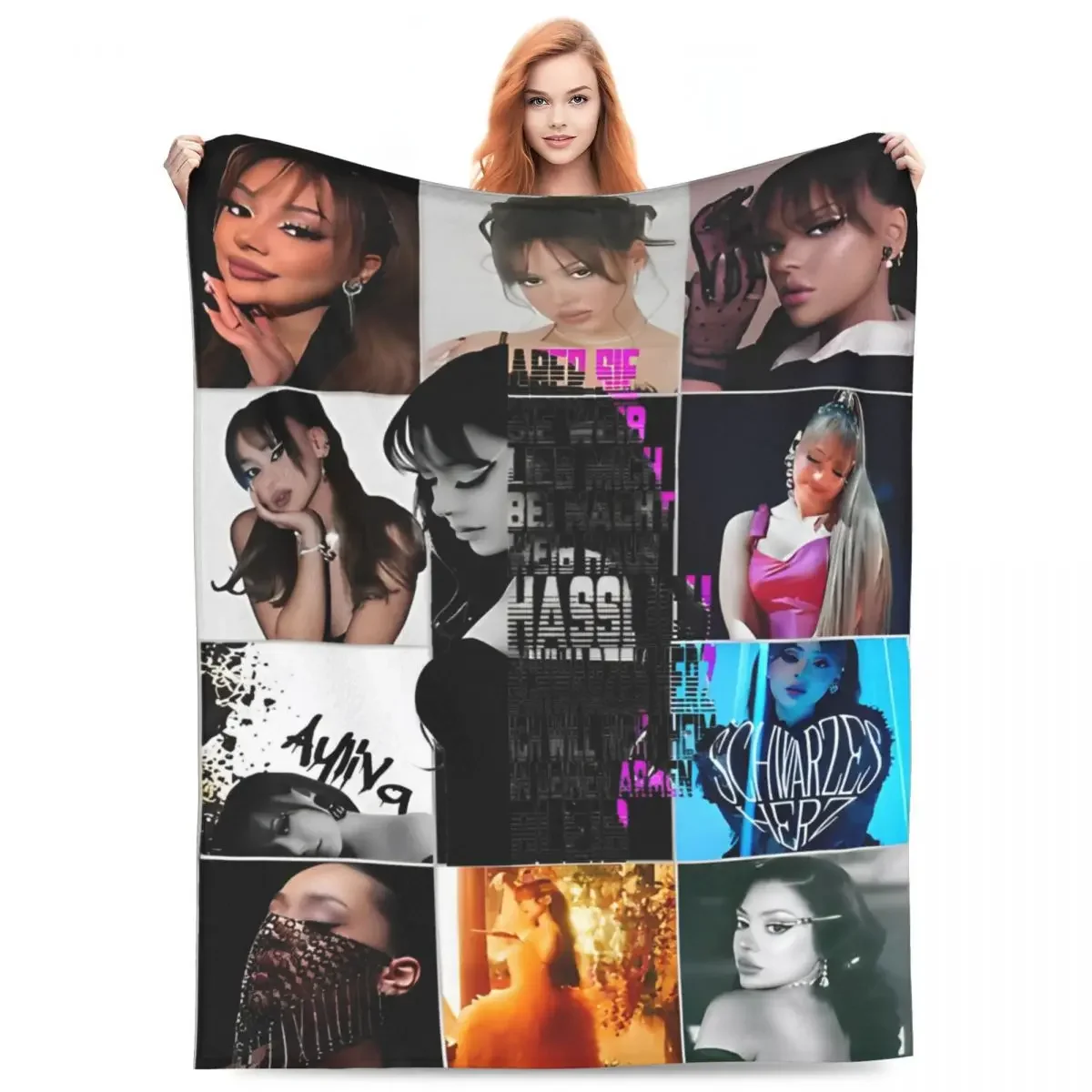 Vintage Ayliva Collage Merchandise Blanket Fleece Bedding Liebe Tour 2025 Throw Blankets Cozy Ultra-Soft for Bedroom Rug Piece