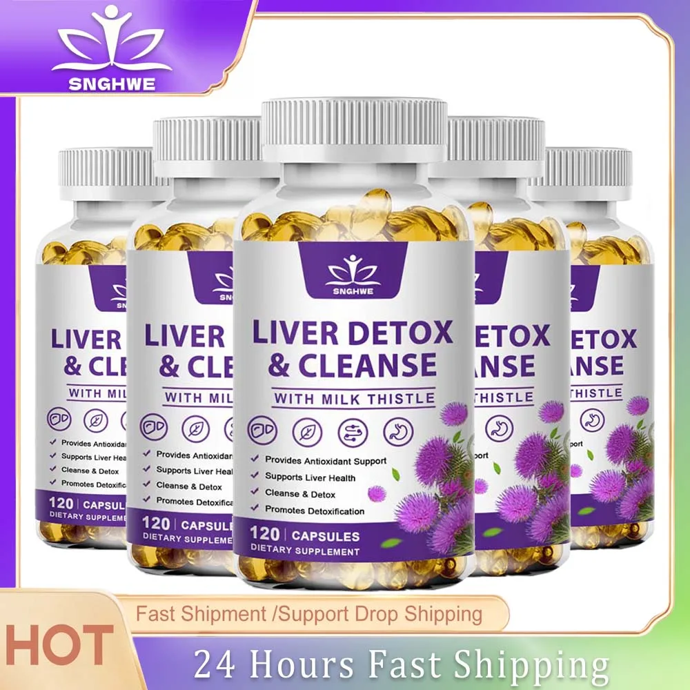 

Liver Cleanse Supplement - All-In-One Complex Herbal Liver Support Maintain Liver Health Milk Thistle Liver Detox Capsule