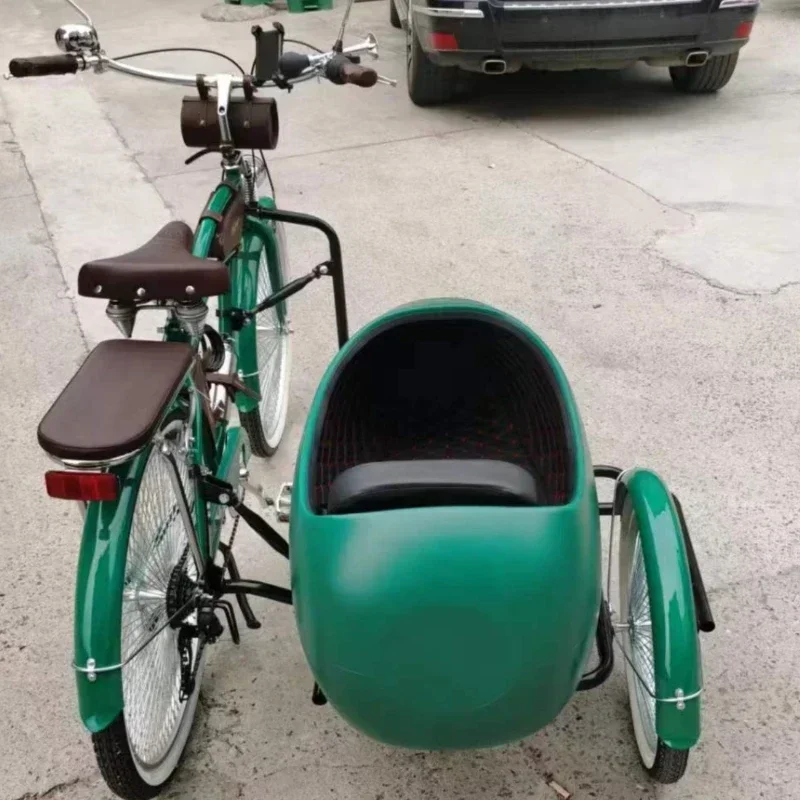 

Cross-borderNew 26-20 "parent-child Variable Speed Retro Tricycle Pet Travel Pedal Tandem Bicycle