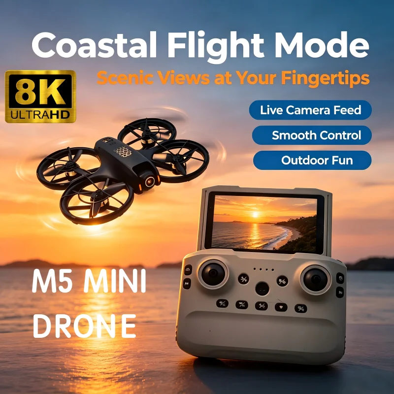 2026 NEW M5 Airplane Aerial Photography HD Remote-Controlled Kids Aircraft Dual-Camera Lighting Mini Fixed-Height Flyer RC Toy