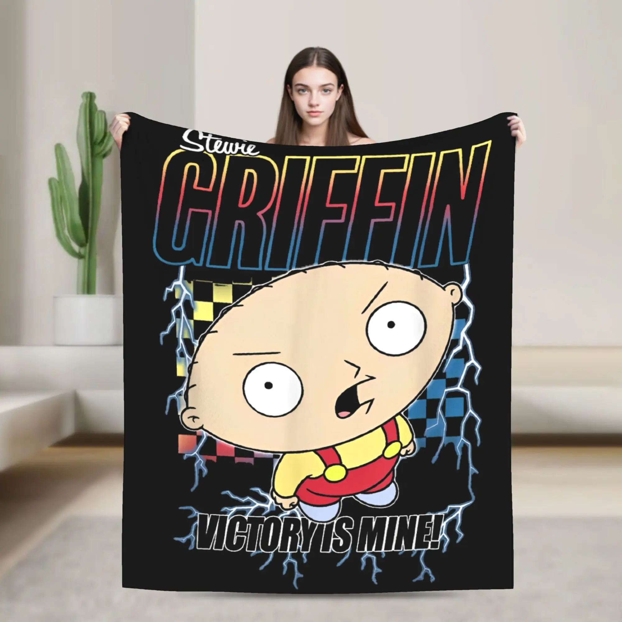 

Families Guys Griffin Victory Is Mine Blankets Coral Fleece Plush Textile Decor Portable Throw Blanket for Sofa Travel Quilt
