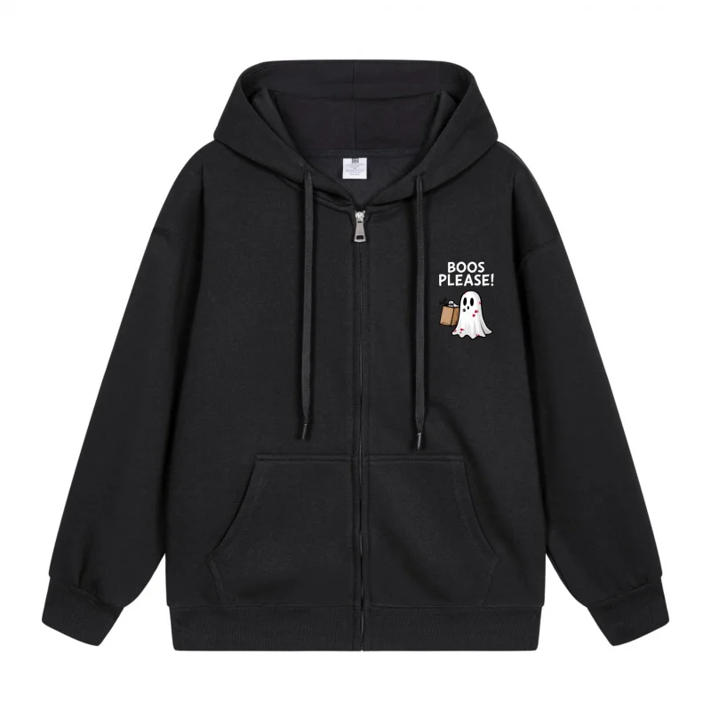 

Men's Zip-Up Hoodie Boos Please Ghost With Pumpkin Halloween in 2025 Casual Couples’ Style Halloween Theme Halloween Party Outf