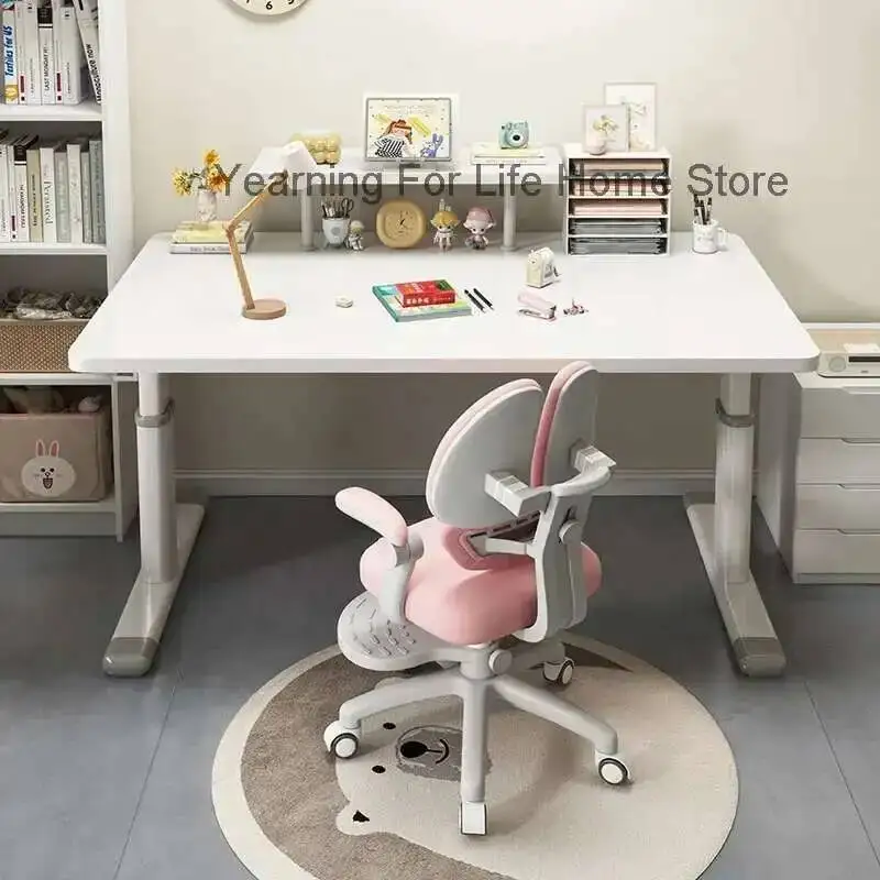 

Office Home Study Crank Student Desk Manual Hand Lift Drop Height Adjustable Table PC Laptop Standing Computer Desk Furniture