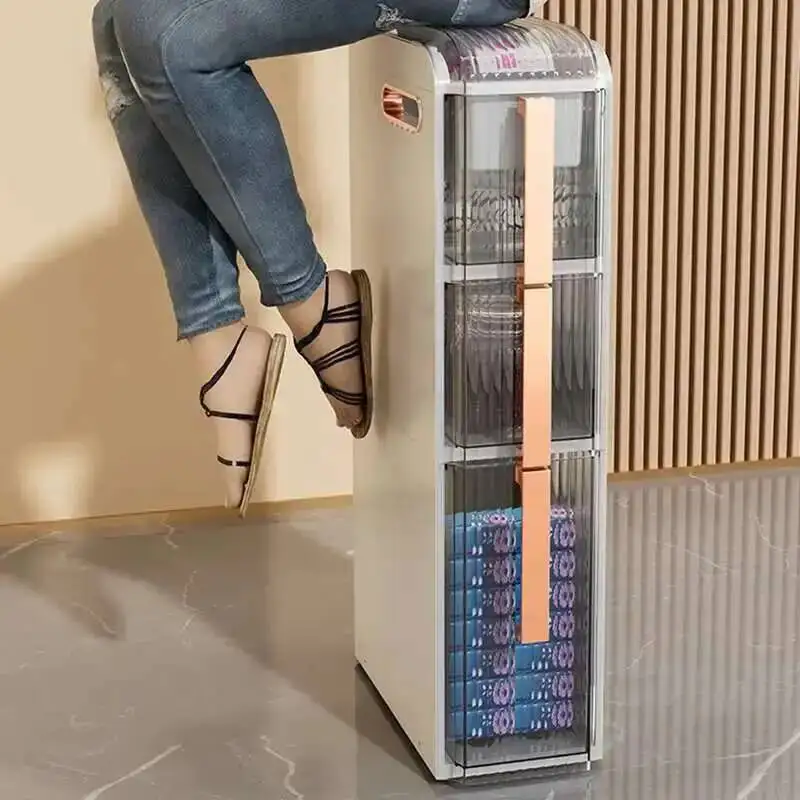 

Storage Nordic Cabinet Home Bathroom Acrylic Gap Multi-layer Storage Holders Light Luxury Storage Kitchen Organization Shelves