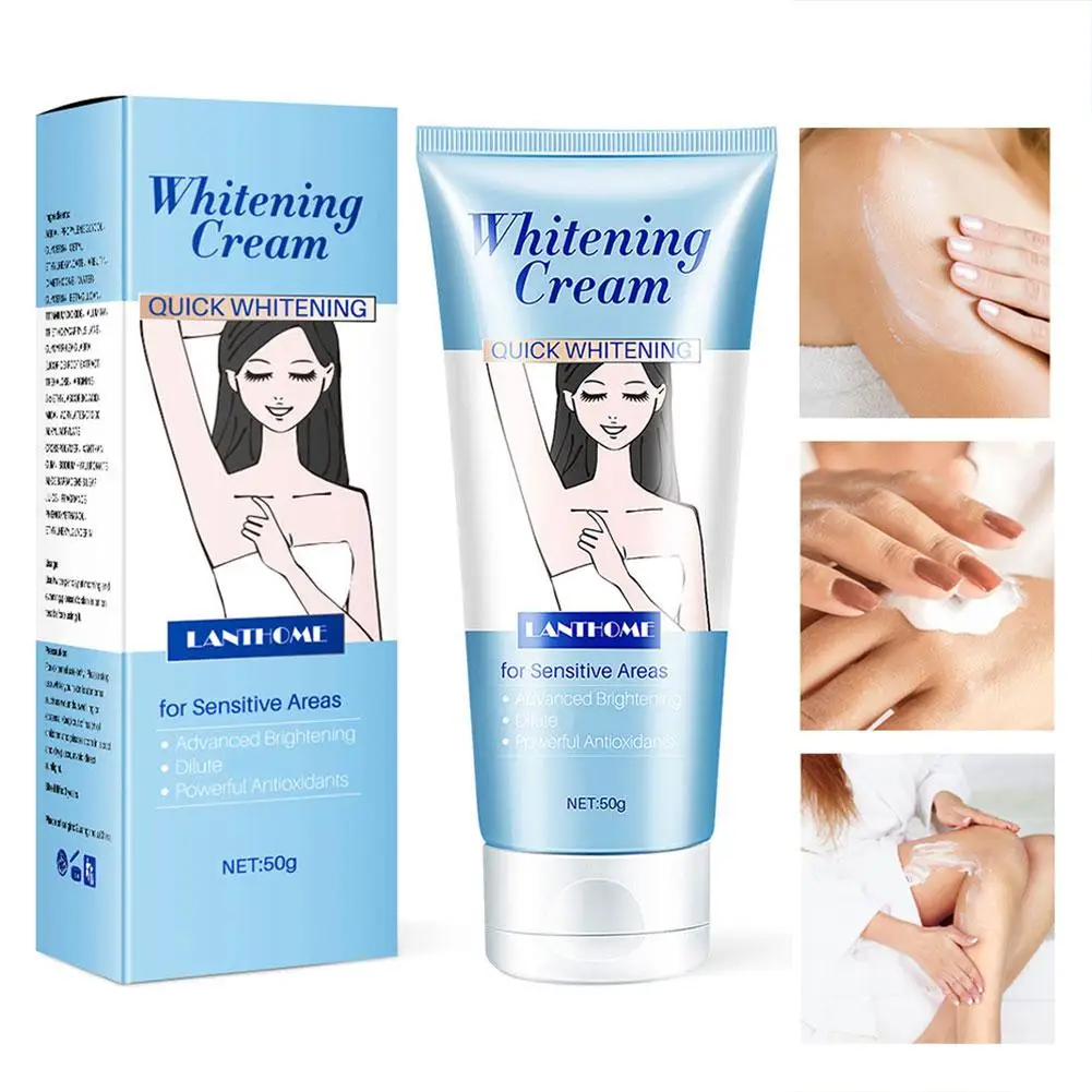 

50g Body Whitening Cream Private Parts Underarm Bleaching Knee Serum Butt Thigh Brighten Whiten Blanqueador Inner Crema Int P4C4