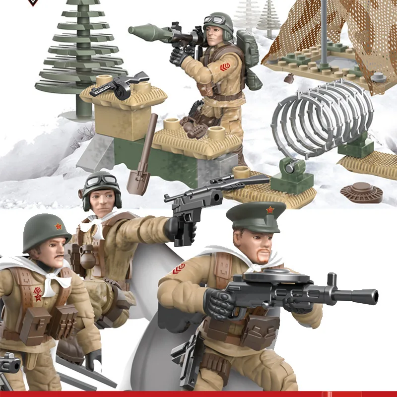 2024 World War 2 W2 Army Military Soldiers SWAT Special Force Figures Model Building Blocks Bricks Children\'s Toys Gift