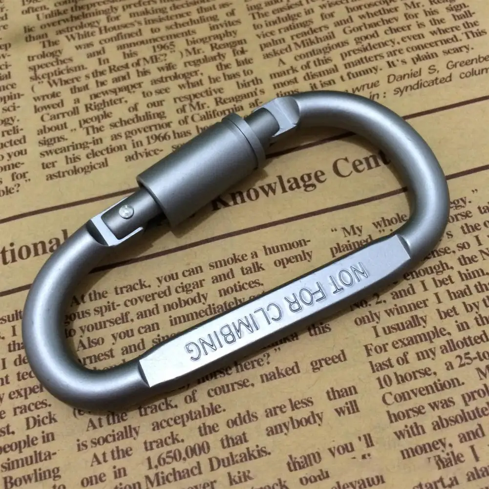 Climbing Buckle High Quality Wear-resistant Aluminum Alloy Locking Carabiner Multifunctional Screw LockBuckle For Outdoor image 5