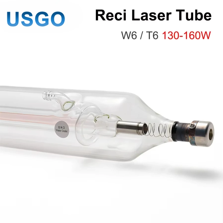 USGO Reci W6/T6 130-160W CO2 Laser Tube Diameter 80mm/65mm For CO2 laser engraving and cutting machines S6 Z6