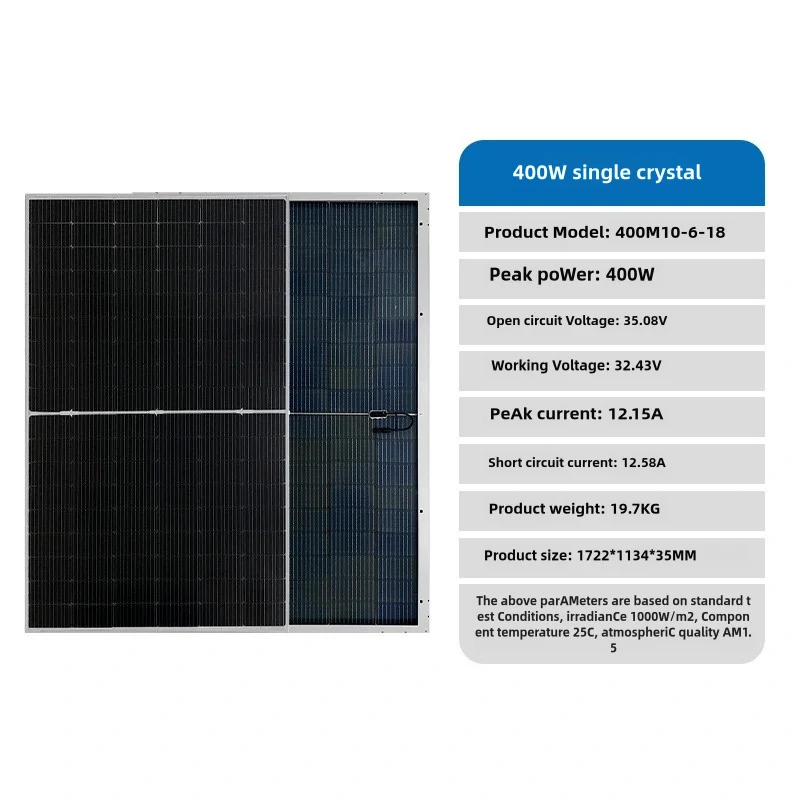 200-550W nuovo pannello solare in silicio monocristallino modulo pannello di generazione di energia fotovoltaica energia solare monocristallina