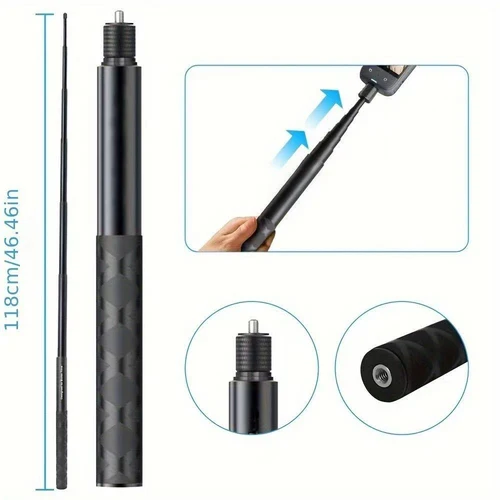 Imagen 2 del producto Palo de Selfie para montaje en bicicleta de motocicleta Insta360 x2 x3 x4 x5, Kit de accesorios para manillar monopié de motocicleta Insta 360 x2 x3 x4 x5