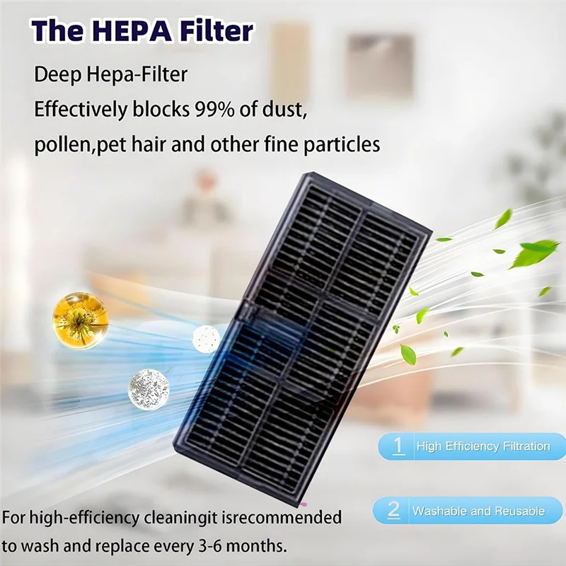 ABKO-Replacement Main Side Brushes, Mop Cloths, HEPA Filters& Dust Bags For Dreame X40 Ultra/X40 Pro Robot Vacuum Accessory