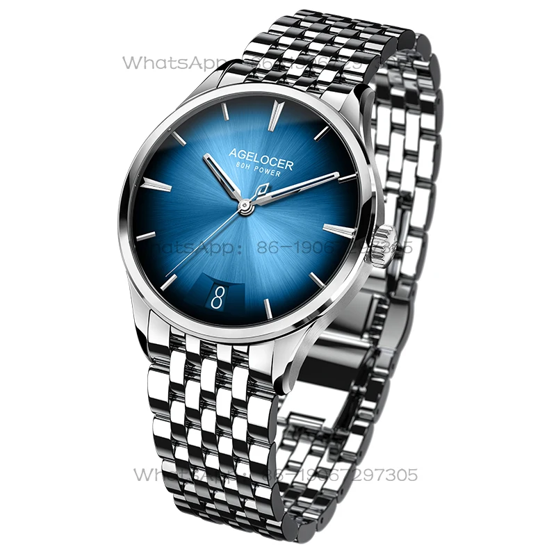 

AGELOCER оригинальные будапешт мужские роскошные золотые часы с большим календарем автоматические механические часы подарок на день рождения