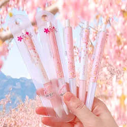 Kawaii  Cherry Blossoms Gel Pen for girl School Office Supplies Stationery Gift Students Cute Ballpoint pens pretty aesthetic