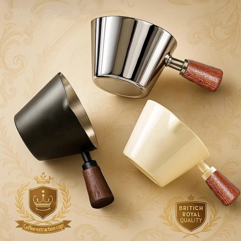 1PC Espresso Measuring Cup, Small Espresso Cups With Handle, Mini Coffee Bar Accessorie With V-shaped Spout.