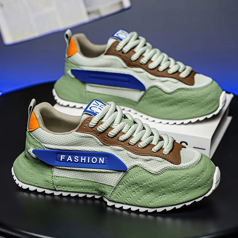 

2025 Green Designer Shoes Man Large Size 39-48 Fashion Sneaker Men Breathable Platform Casual Sneaker Male zapatillas de hombre