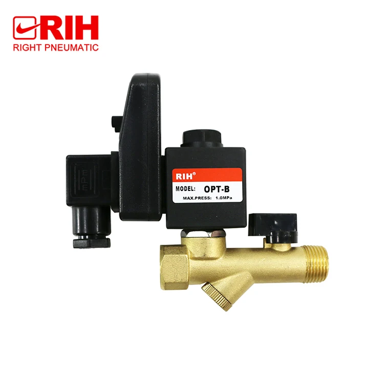 Detalhe 4 de Válvula solenoide Pneumatic Timer Electronic Timed Automatic Auto Drain Valve for air Compressor,Water 1/2'' Electrical Drain Solenoid Valve Pneumática