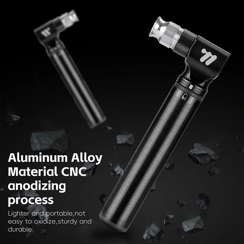 

Portable Bike Pump Aluminum Alloy 130PSI High Pressure Presta Schrader Valve Universal with Mount Bracket Bike Accessories