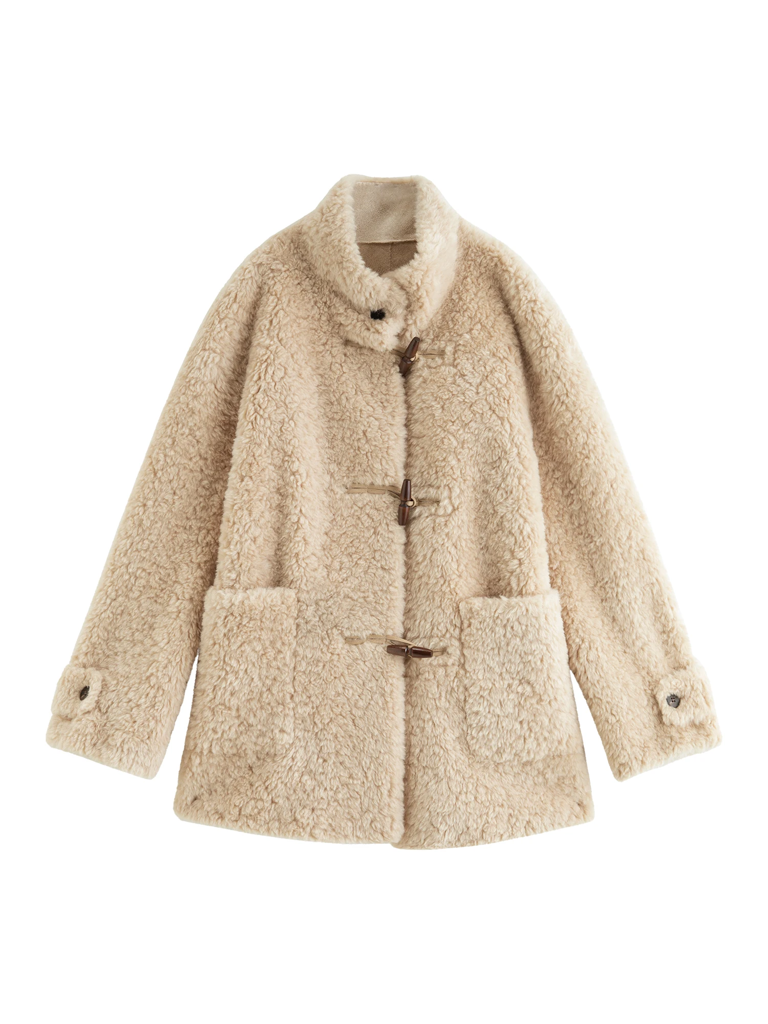Plush Faux Fur Cropped Teddy Jacket for Women - ZIQIAO 2025