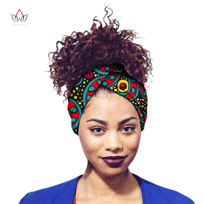 Africa Ankara Print Bandana Headscarf for Women BINTAREALWAX African Women Cotton Headbands Casual Fashion Style wyb736